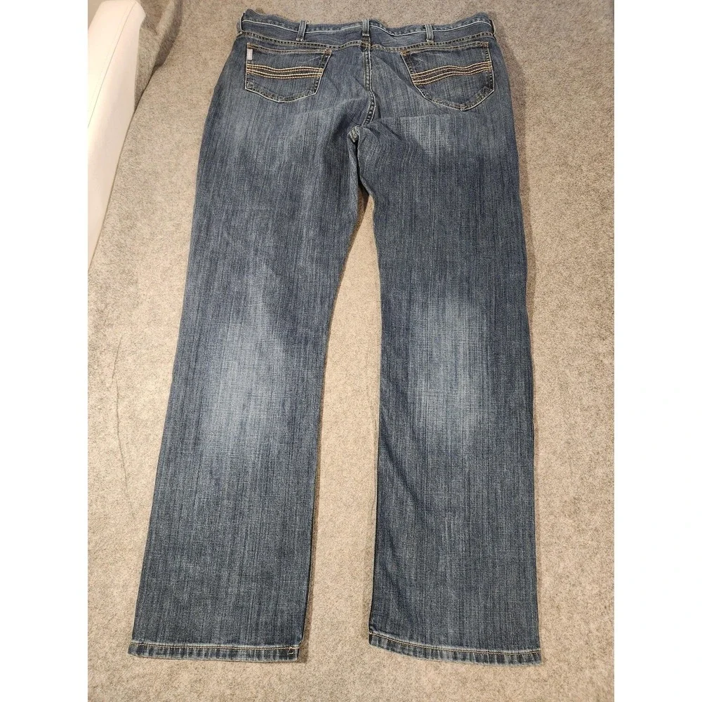 Cinch Silver Label Mens Jeans 40x32 Blue Straight Leg Western Equestrian‎ Denim